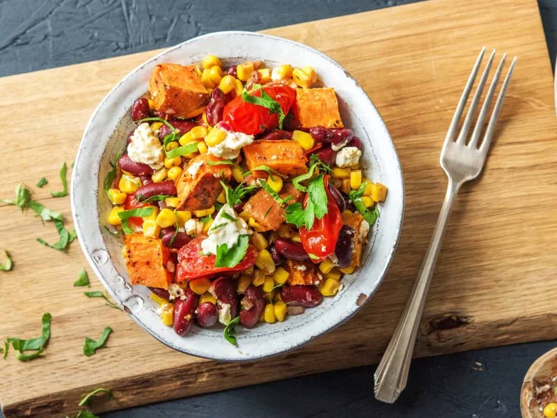 Chopped vegetable confetti salad