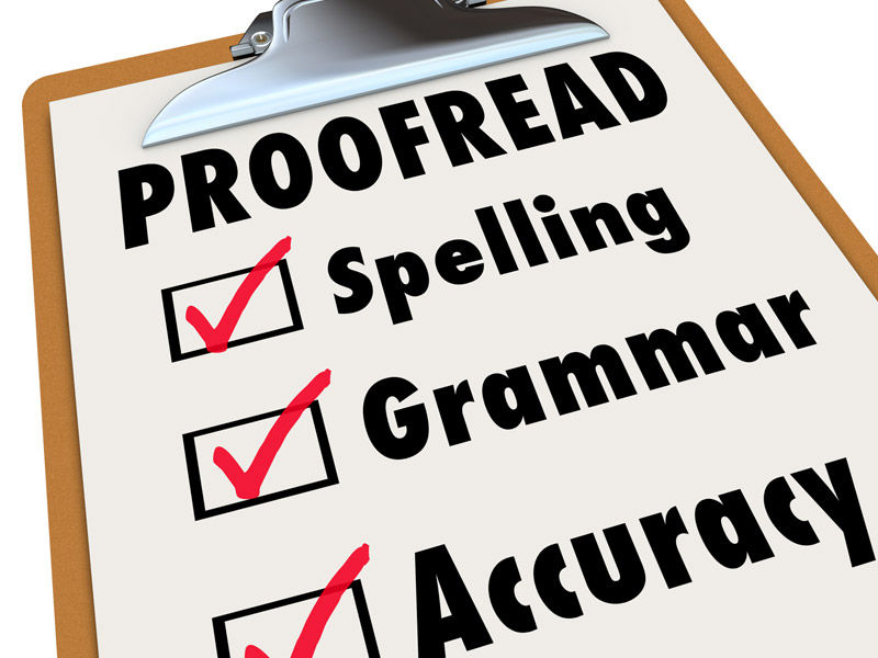 proofread and editing