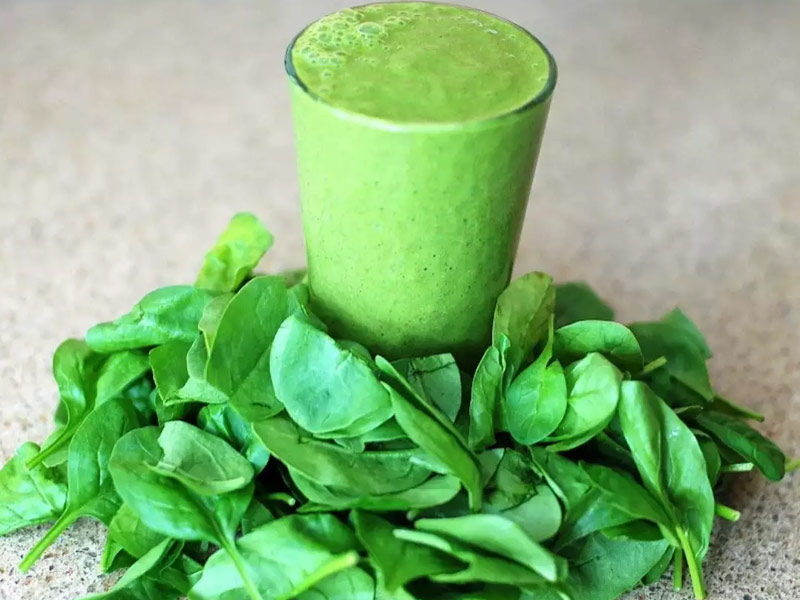 spinach juice, juices for glowing skin