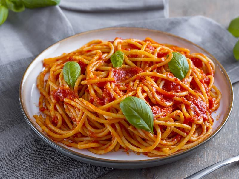 Spaghetti, italian food