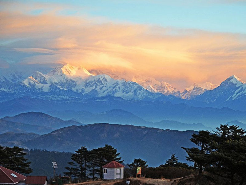 indo nepal border in Sandakphu