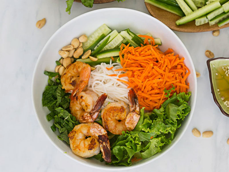 shrimp with vermicelli