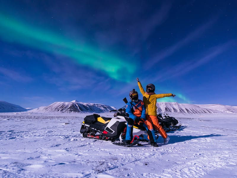 snowmobiles in Svalbard