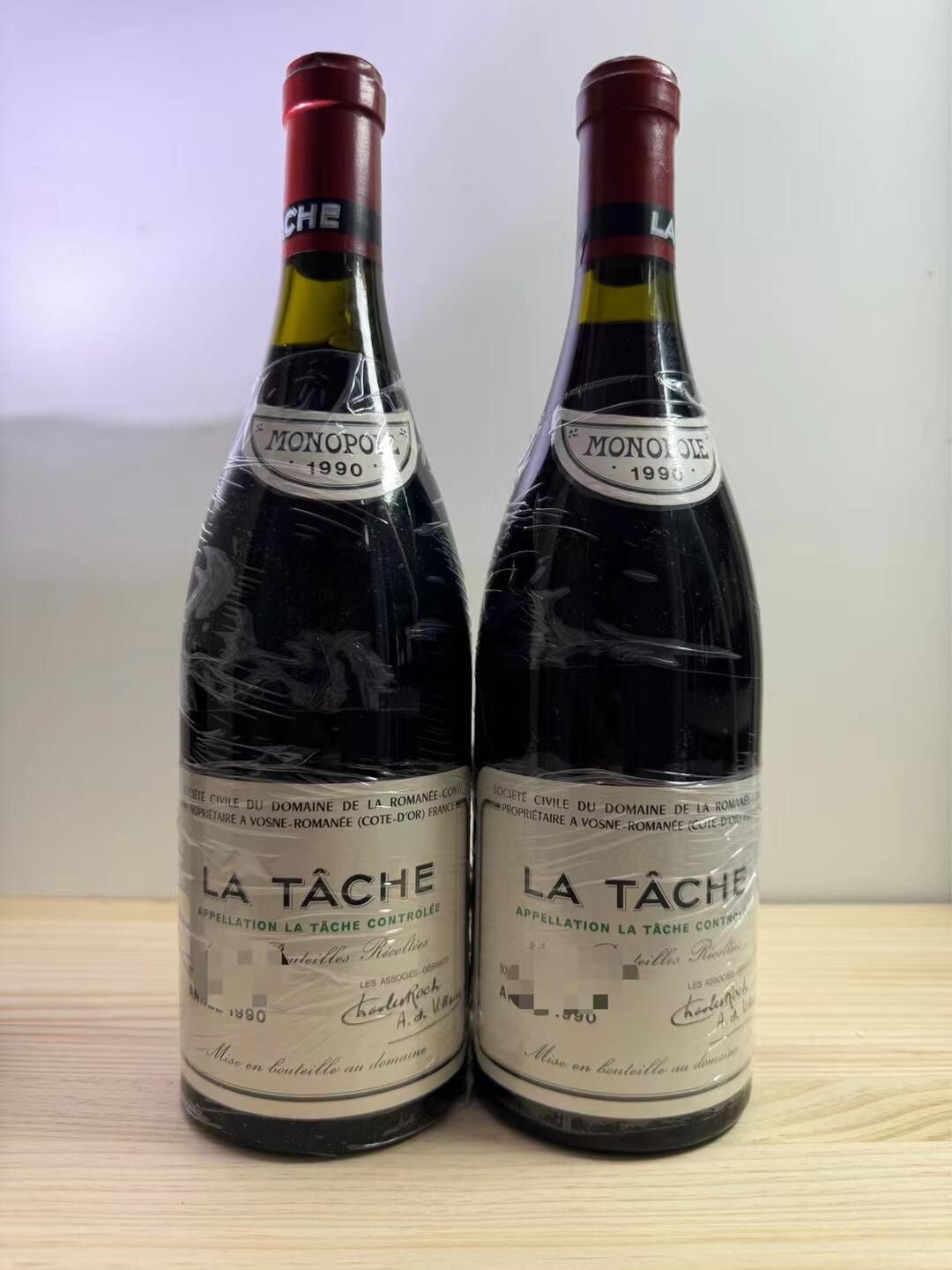 1990 年 DRC La Tâche 品相估價案例示意