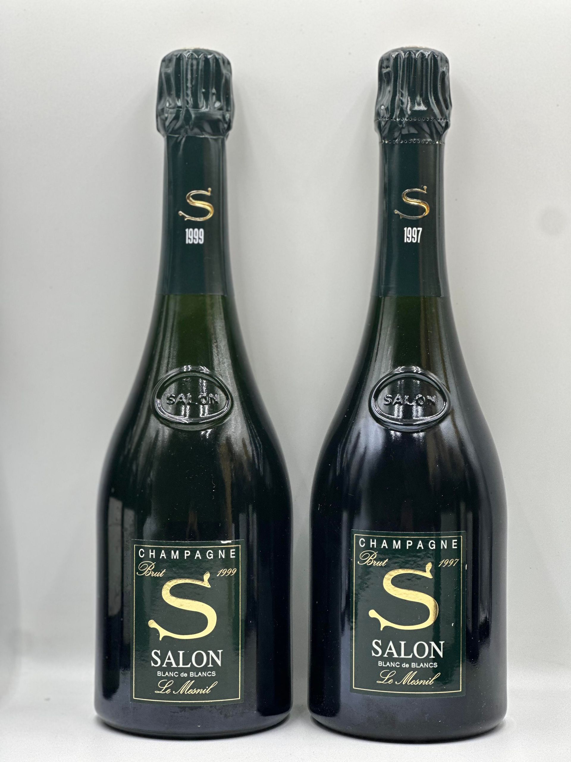 Salon Le Mesnil 香檳酒標 封套 液面 外盒真偽鑑定示意