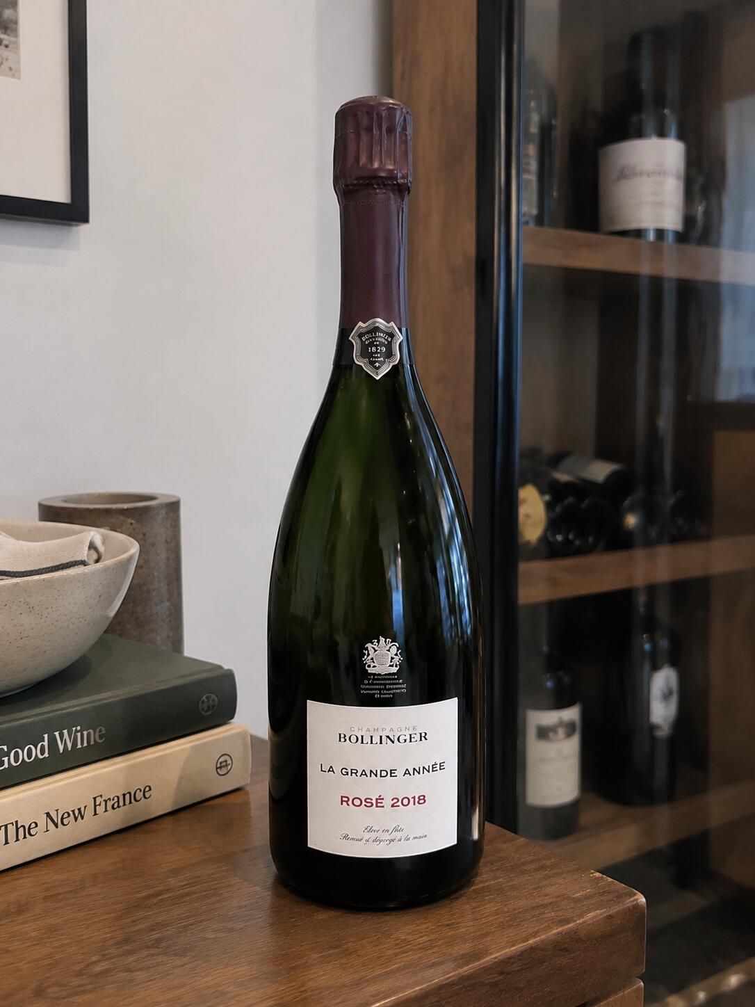 Bollinger R.D. 與 La Grande Année 的完整正標並列，展示酒款名稱與採收年份