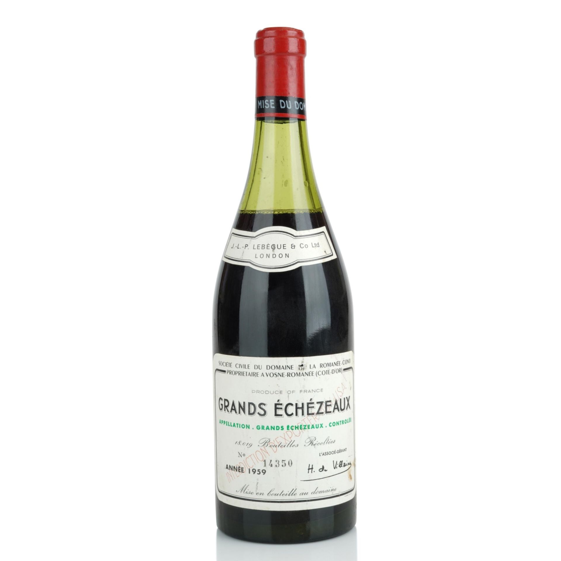 DRC Grands Échézeaux 1959 大依瑟索紅酒產品圖