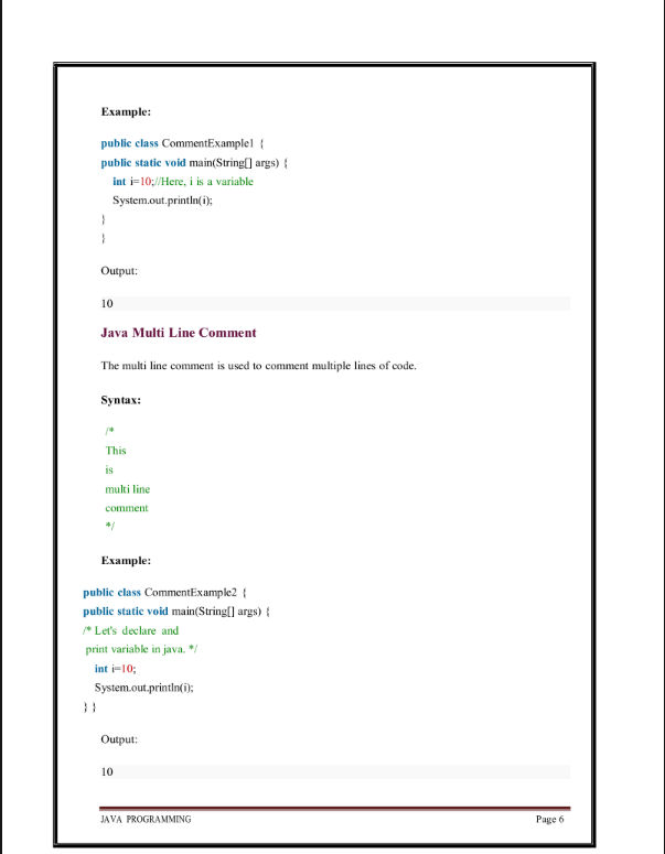 Course Content theory
