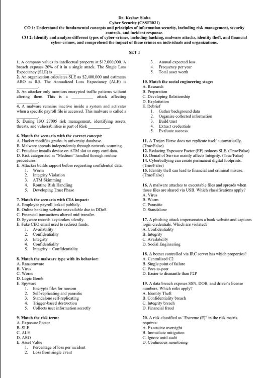 Tutorial Sheet[Unit 2]