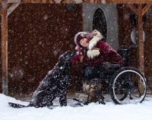 woman in snow