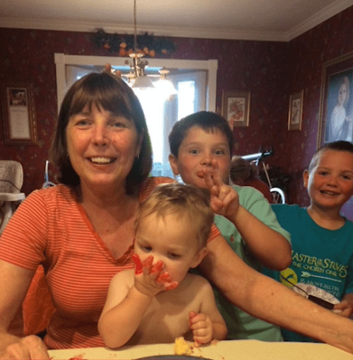 mom and children