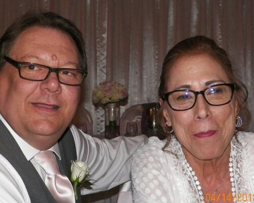 a couple in a photo