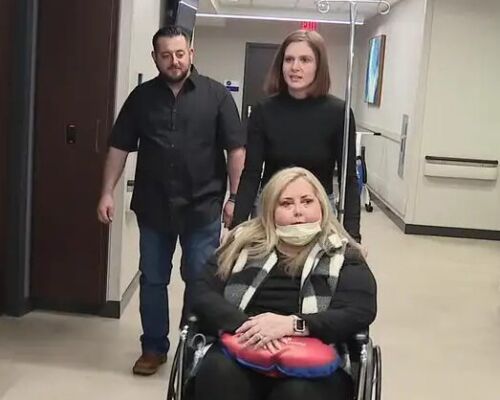 Angela Maples in wheelchair