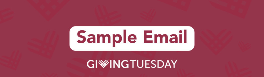 GivingTuesday banner: Sample Email