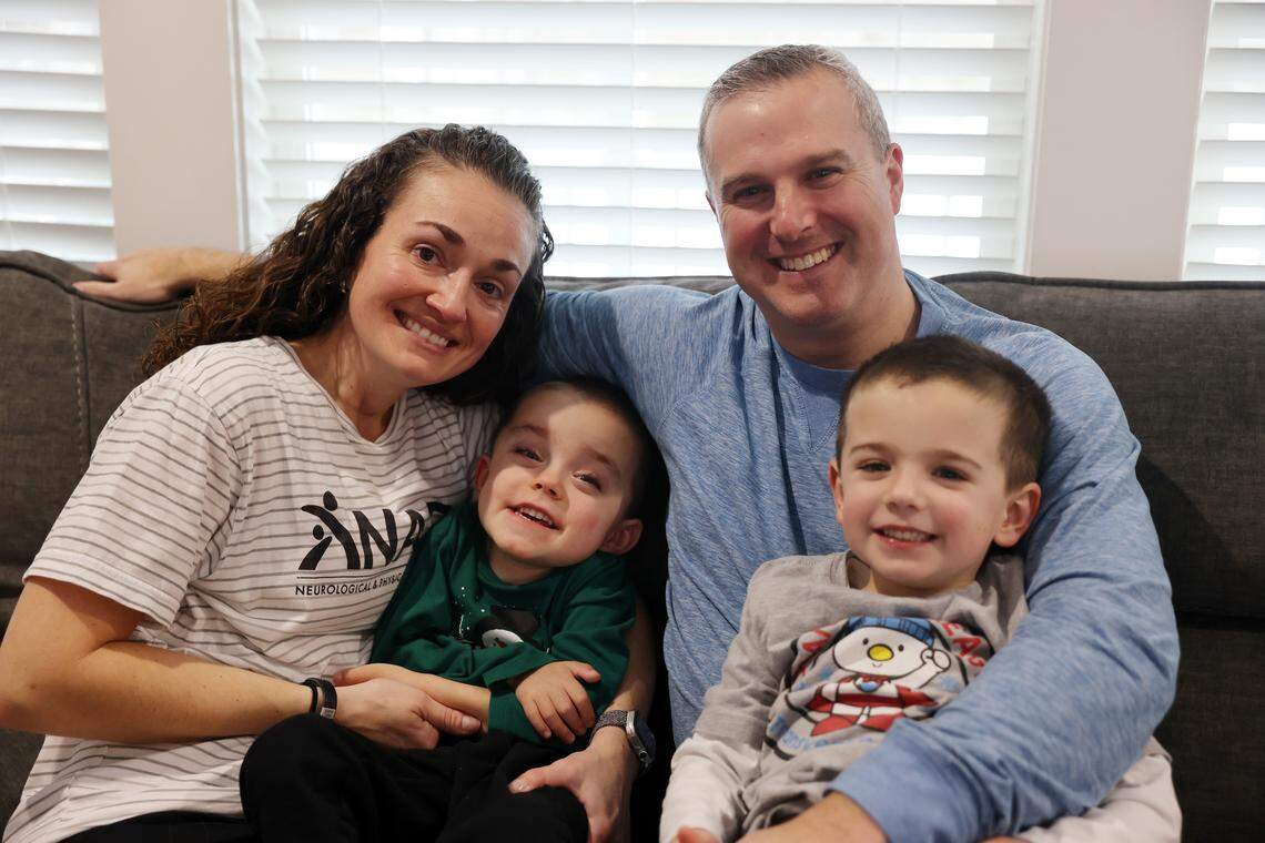 Logan Reese with his brother and parents.