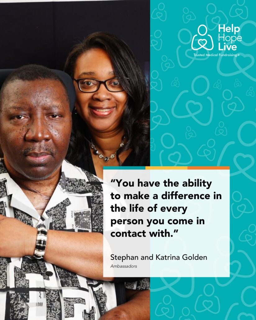 "You have the ability to make a difference in the life of every person you come in contact with." Stephan and Katrina Golden, Ambassadors, pictured.