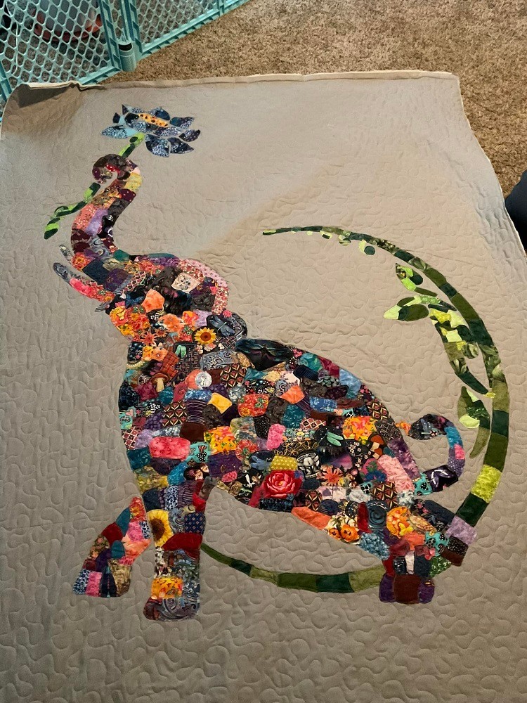 Elephant quilt design by Help Hope Live client Jamie Carlson aka the "Cerebral Palsy Quilter"