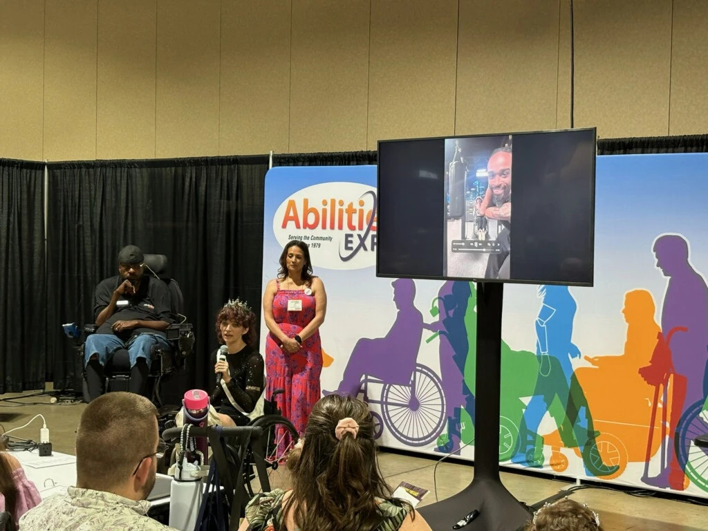 speaking in front
