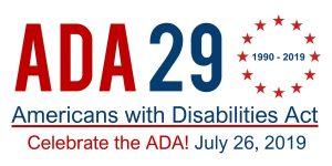 ADA 29 logo for Americans with Disabilities Act anniversary