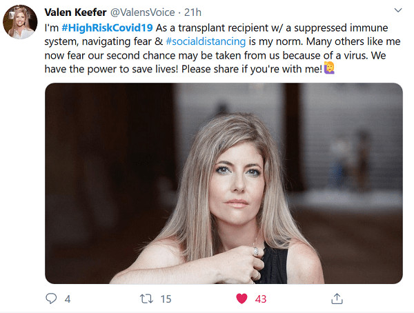 Valen Keefer Twitter post @ValensVoice