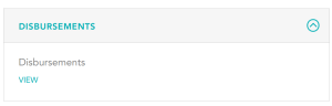 Disbursements toggle