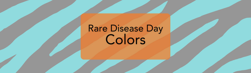 A zebra-striped graphic reads Rare Disease Day Colors