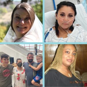 Four Help Hope Live clients who were transplanted in October 2024: Erin Couzens, Jessica Alonso Valdez, Vivian Barnes, and Patricia Lynn Lader.