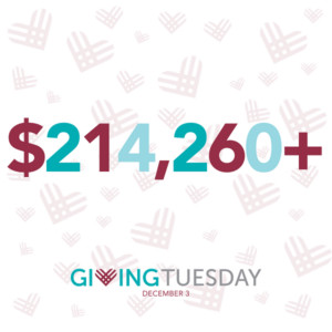 $214,260+ raised on GivingTuesday on December 3.