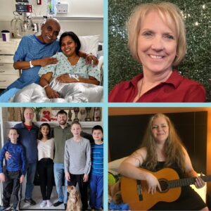 Four Help Hope Live clients who received the gift of life in January 2025. Anoop Krishnan, Jodi Gusman, John Hope, and Kelly Ralls.