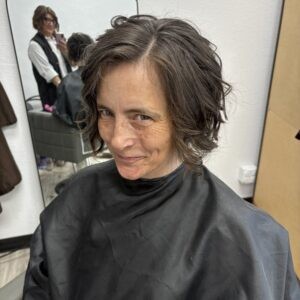 Tracy Lynn Hendrickson after a fresh haircut.