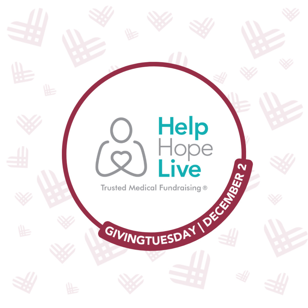 A 2025 GivingTuesday customized picture frame from Help Hope Live reads GivingTuesday December 2.