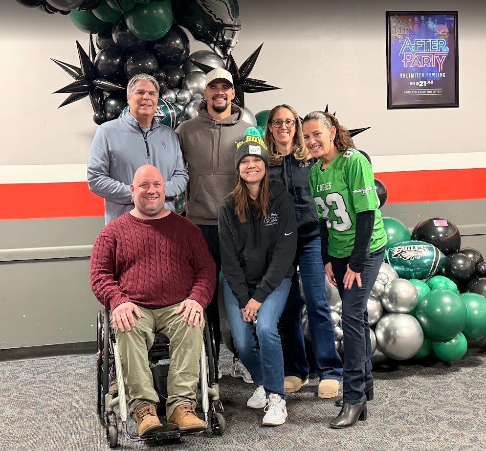 Bowling with Zack Baun in December 2025 with Jim Madden, Keith Newerla, Shannon Shensky, Brooke Schostak, and Kelly L Green.