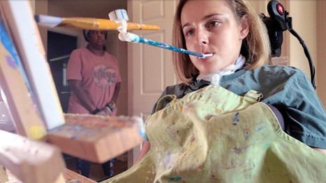 Rebecca Koltun mouth painting via Newsday December 2025.