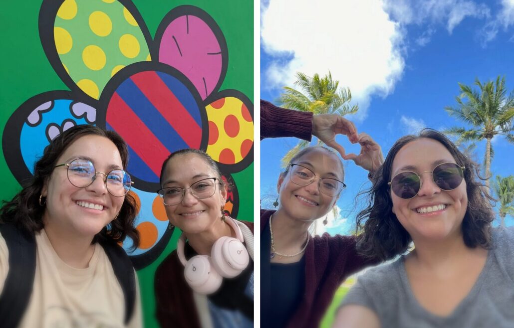 Brittany Santiago and her sister and future kidney donor, Tiffany Miranda. Photos from KTSM.