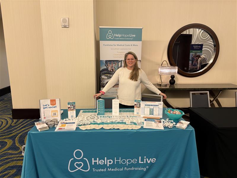 Sonny Mullen at the Help Hope Live booth for Unite 2 Fight Paralysis 20th annual conference in 2026.