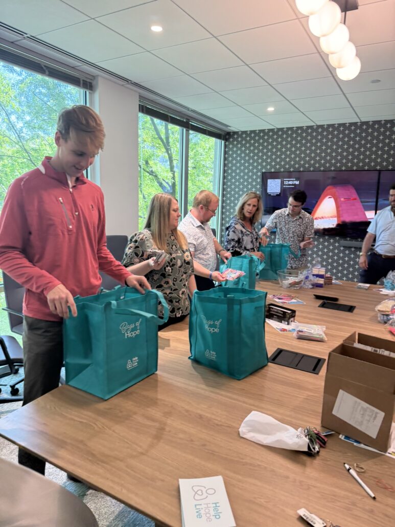 Chatham Financial team participates in Bags of Hope 2026 with Nicole Henry and Help Hope Live.