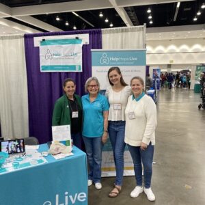 Help Hope Live's Kelly L Green, Sonny Mullen, and Karli Njaa with Ambassador Rachelle Ledbetter.