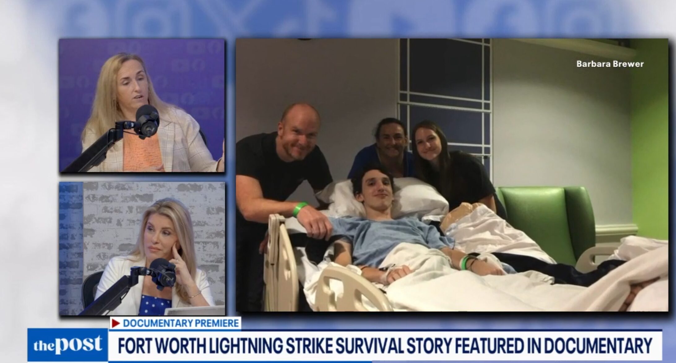 Barbara, mom of Jacob Brewer, is interviewed on The Post in 2026 about "Fort Worth Lightning Strike Survival Story Featured in Documentary."