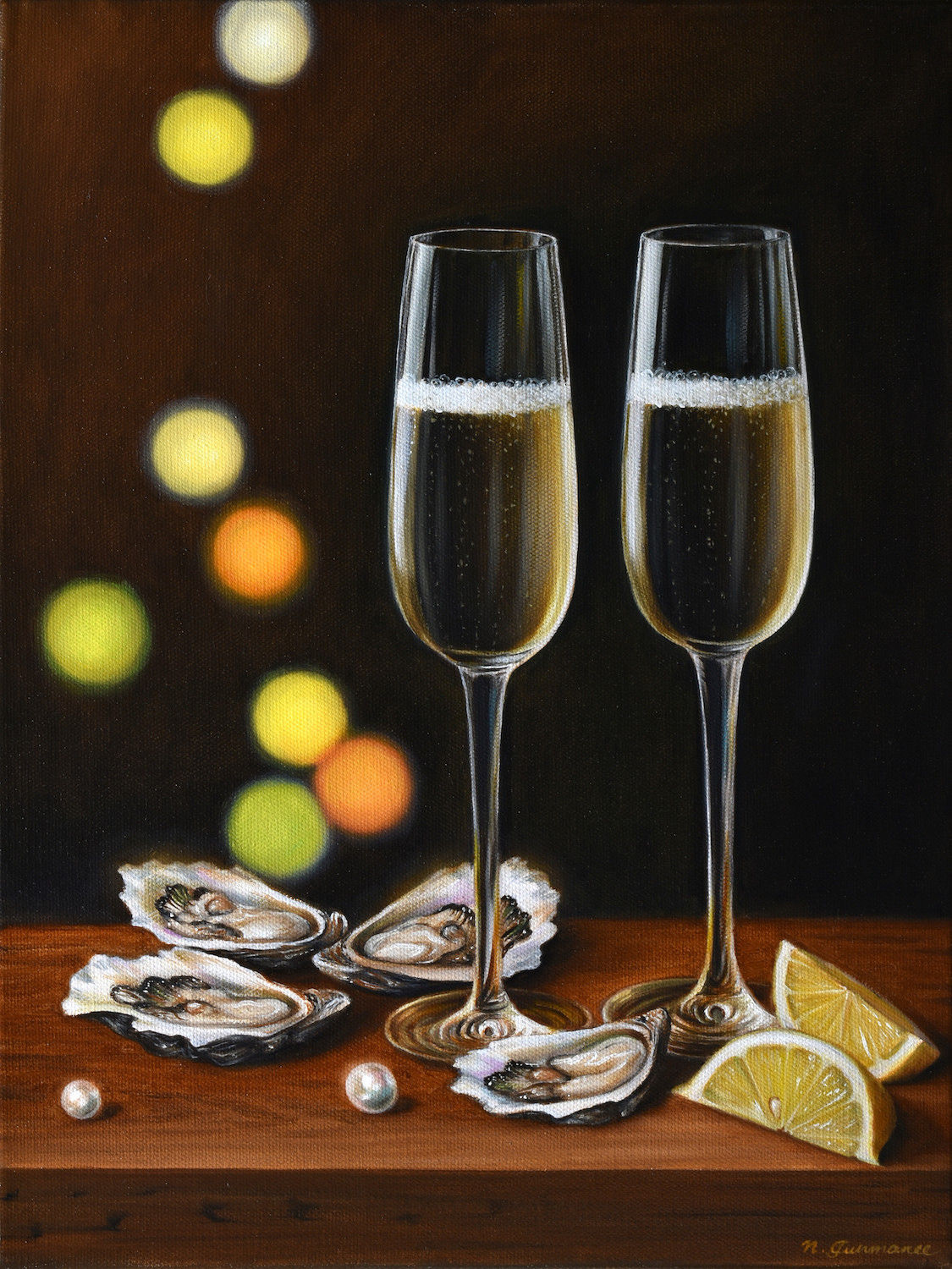 Oysters and Champagne by Natasha Junmanee