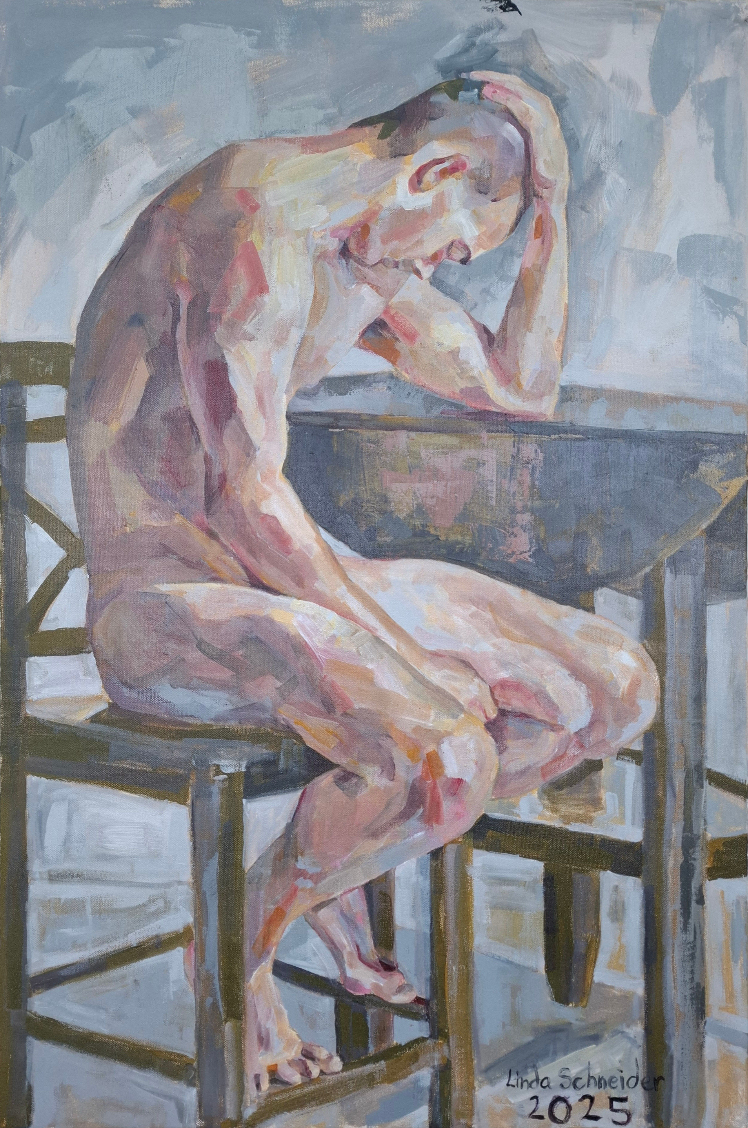 Figure in Grey Light by Linda Schneider