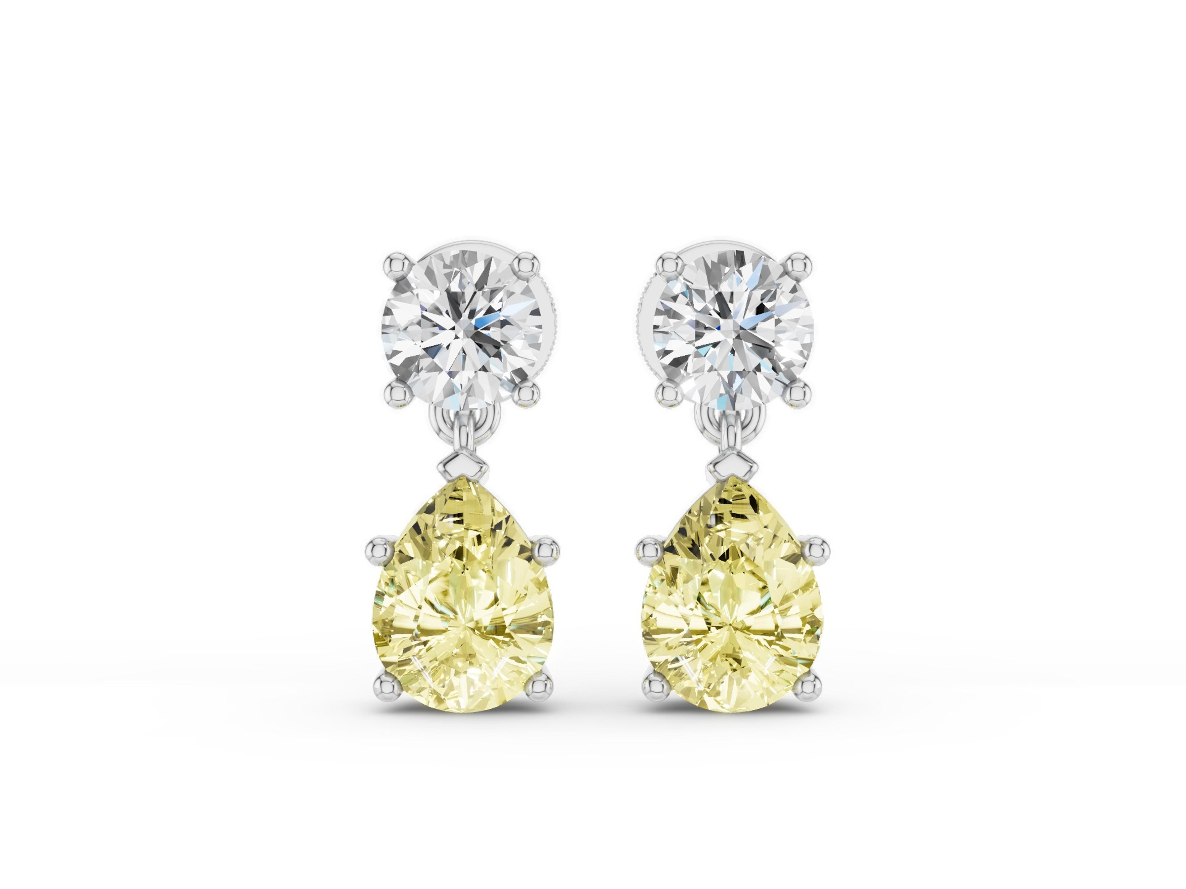 Earrings 925 White with VVS/VS lifestyle view
