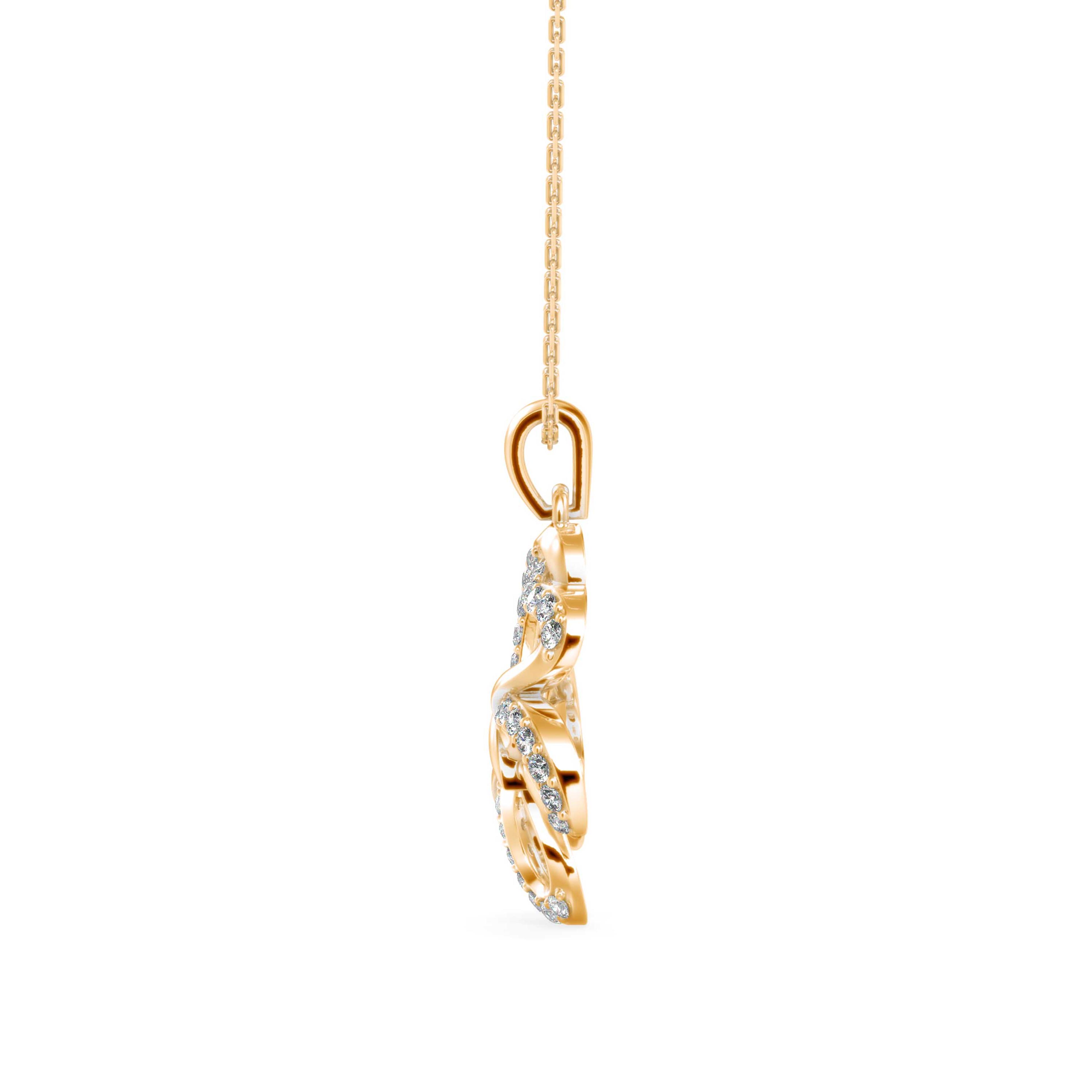 The Metamorphosis 0.35ct Lab-Grown Diamond Butterfly Pendant 18K Yellow with VVS/VS - 3
