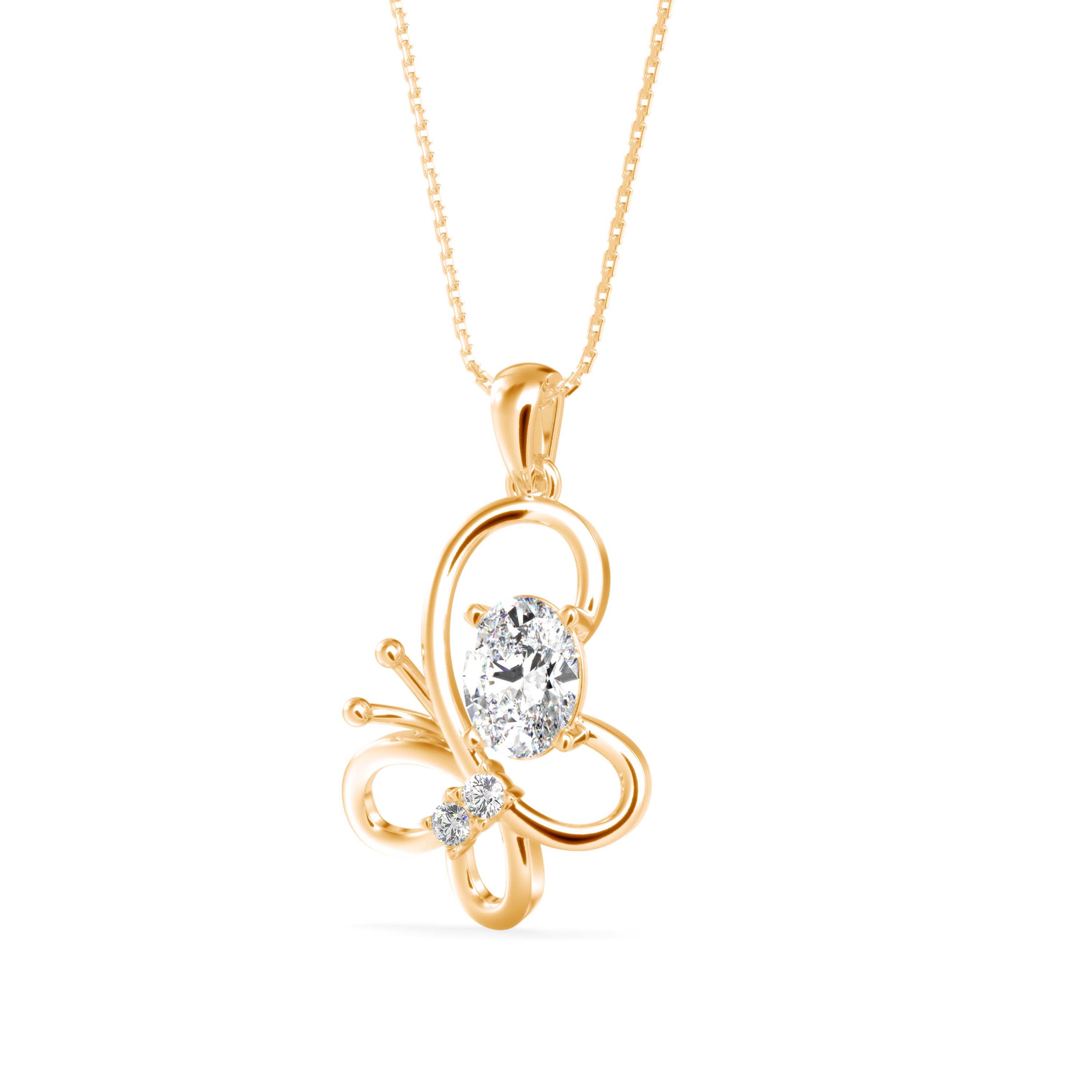 The Enchanted Heart 1.20ct Lab-Grown Diamond Pendant 18K Yellow with VVS/VS - 5