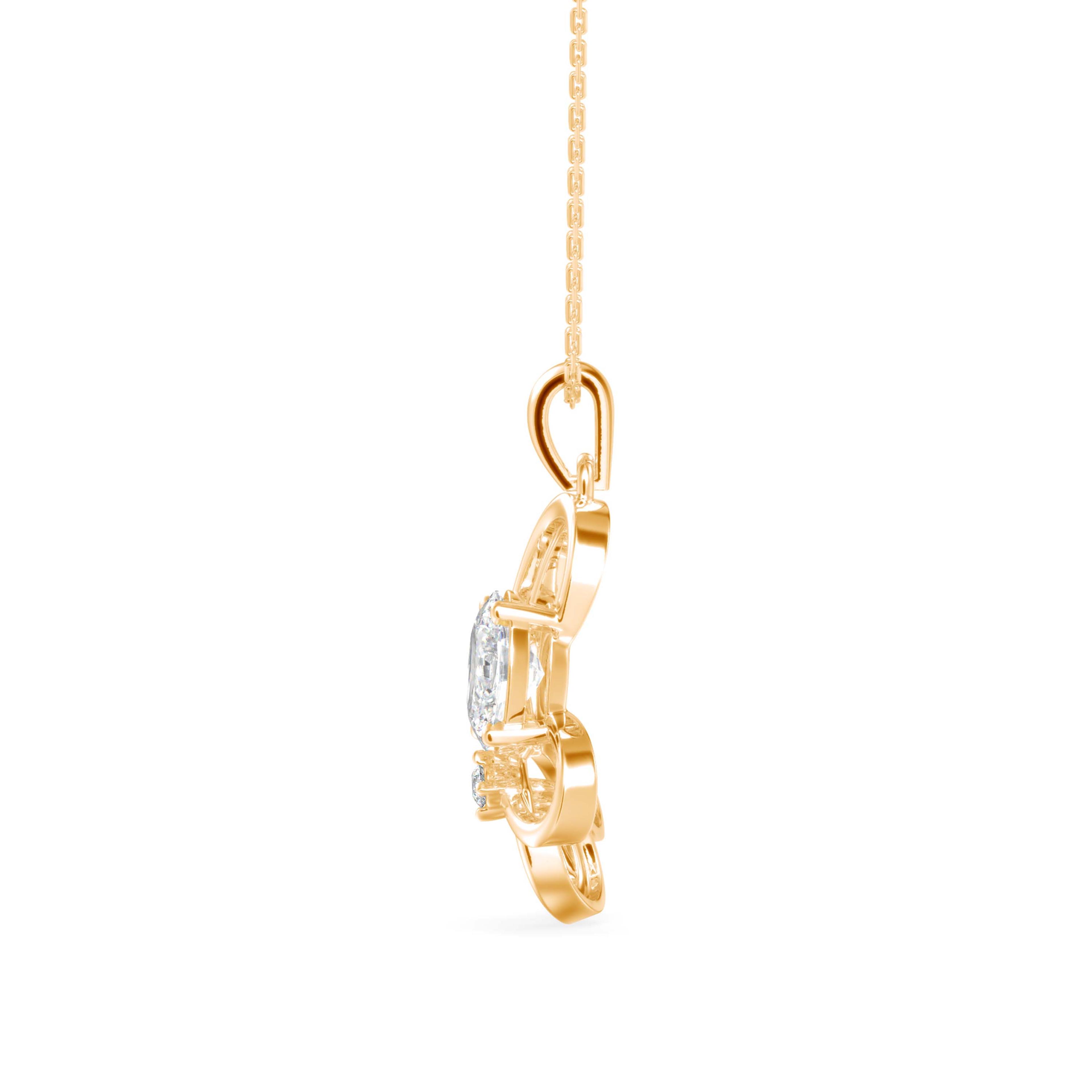 The Enchanted Heart 1.20ct Lab-Grown Diamond Pendant 18K Yellow with VVS/VS video 1