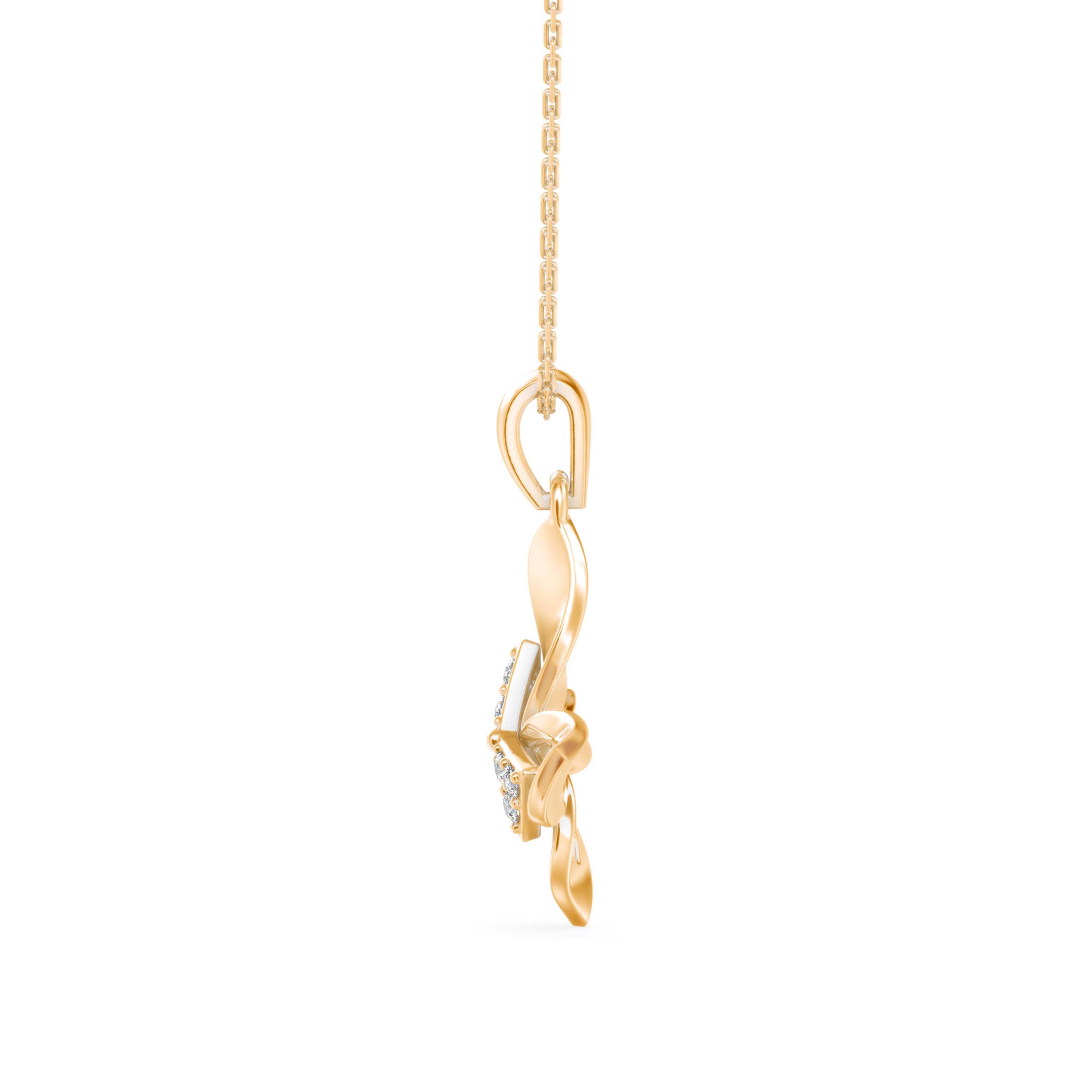 The Zephyr Butterfly 0.10ct Lab-Grown Diamond Pendant 18K Yellow with VVS/VS - 4