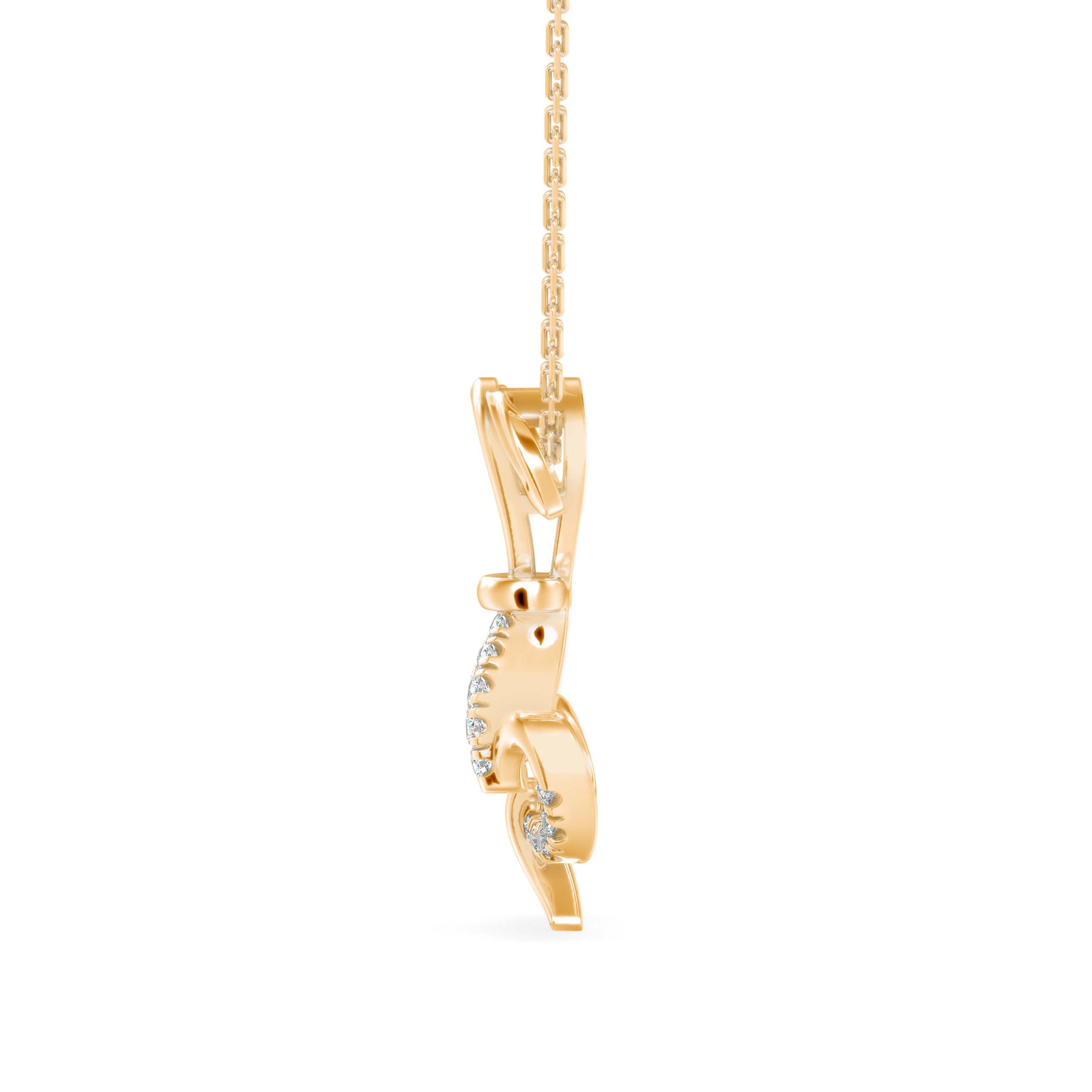 The Companion Puppy 0.13ct Lab-Grown Diamond Pendant 14K Yellow with VVS/VS - 4