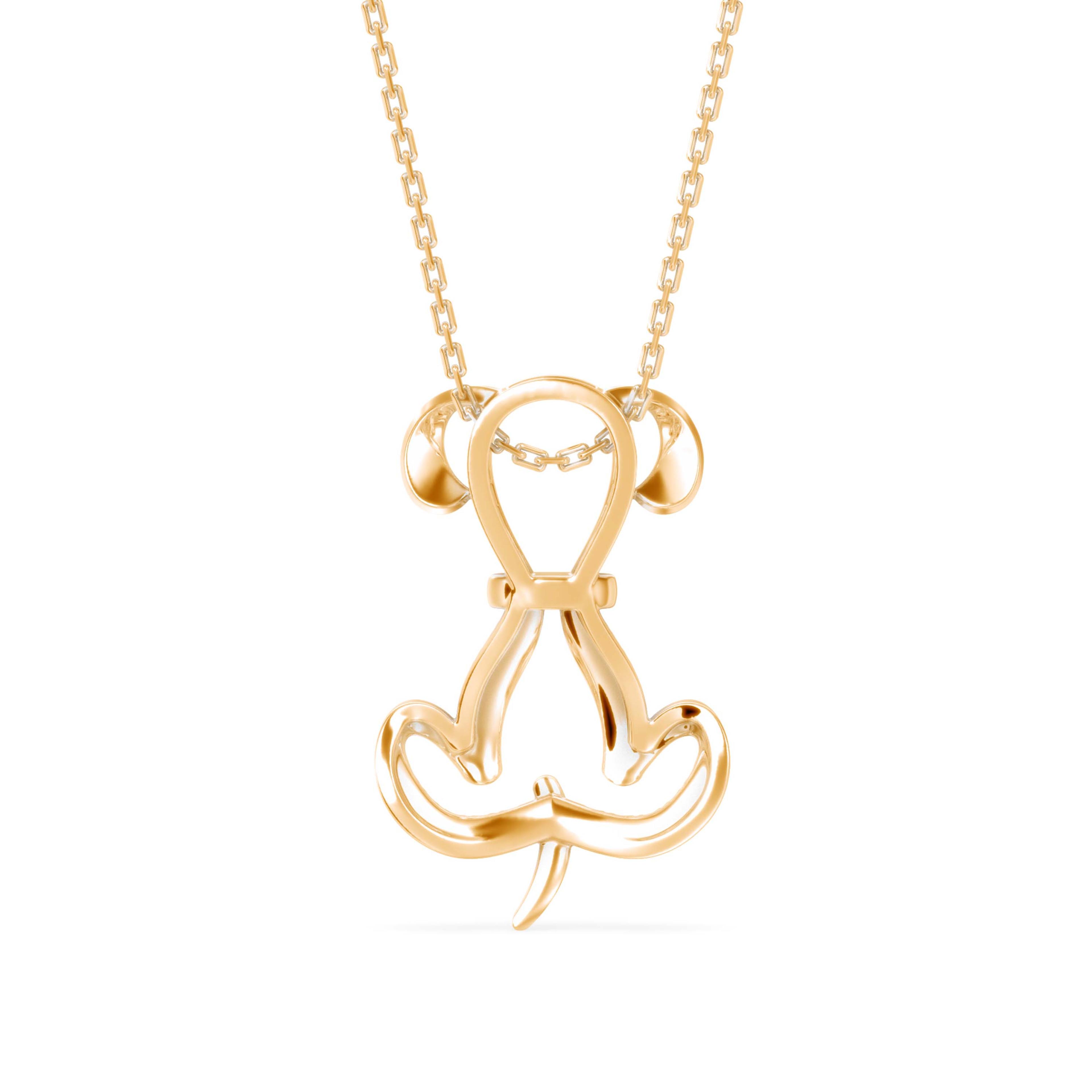 The Companion Puppy 0.13ct Lab-Grown Diamond Pendant 14K Yellow with VVS/VS - 5