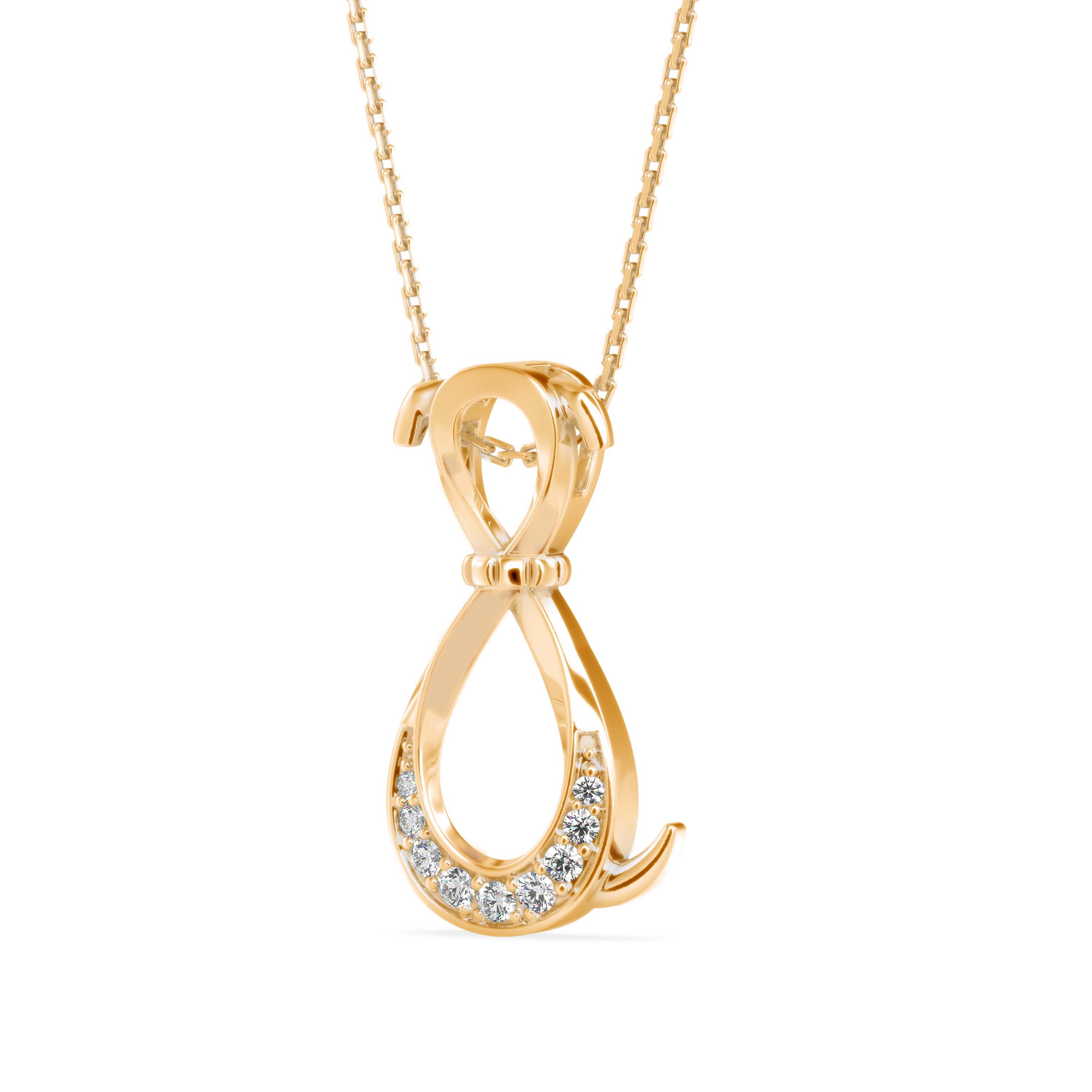 The Infinity Puppy 0.10ct Lab-Grown Diamond Pendant 14K Yellow with VVS/VS - 5