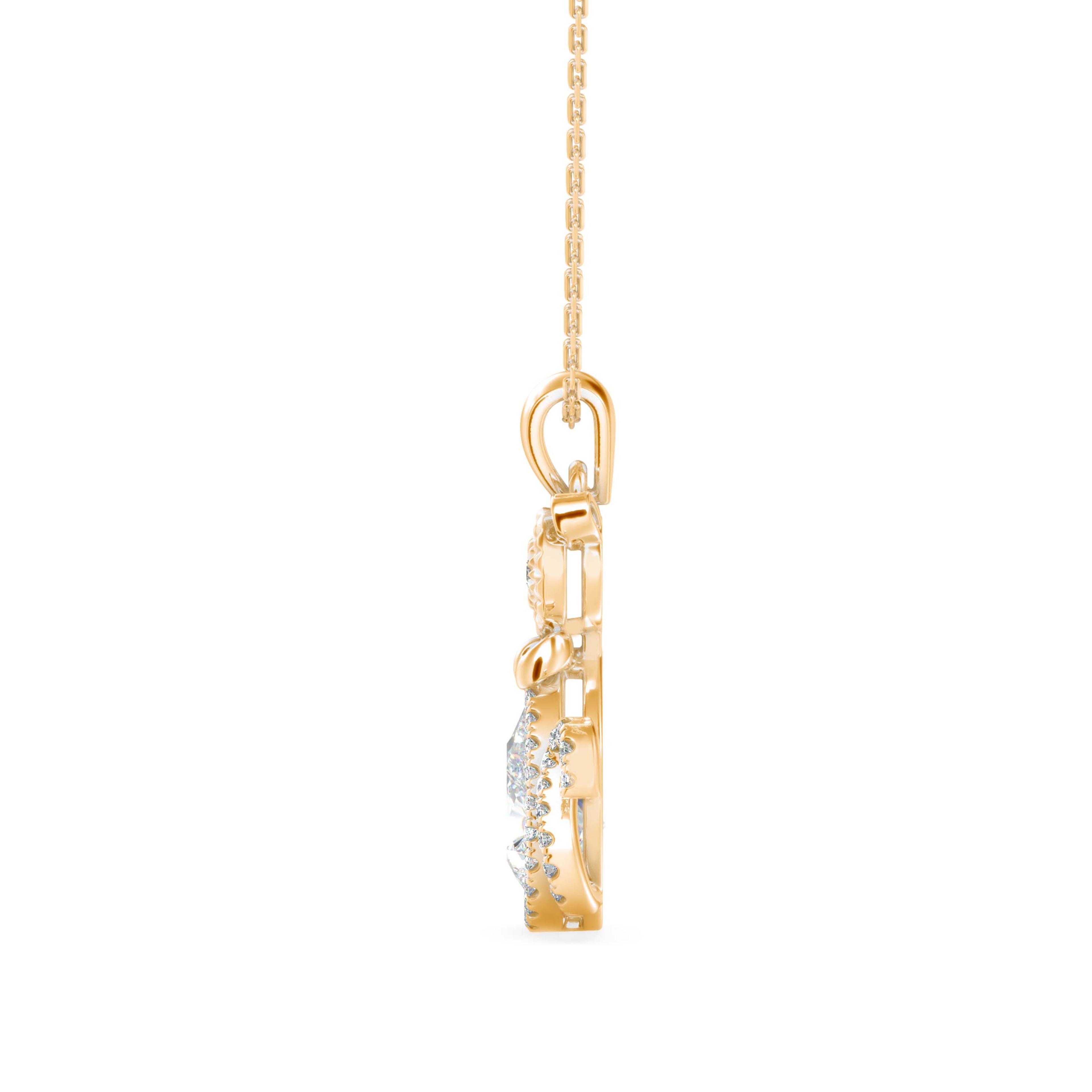 The Lumina Cat 2.00ct Lab-Grown Diamond Pendant 14K Yellow with VVS/VS - 4