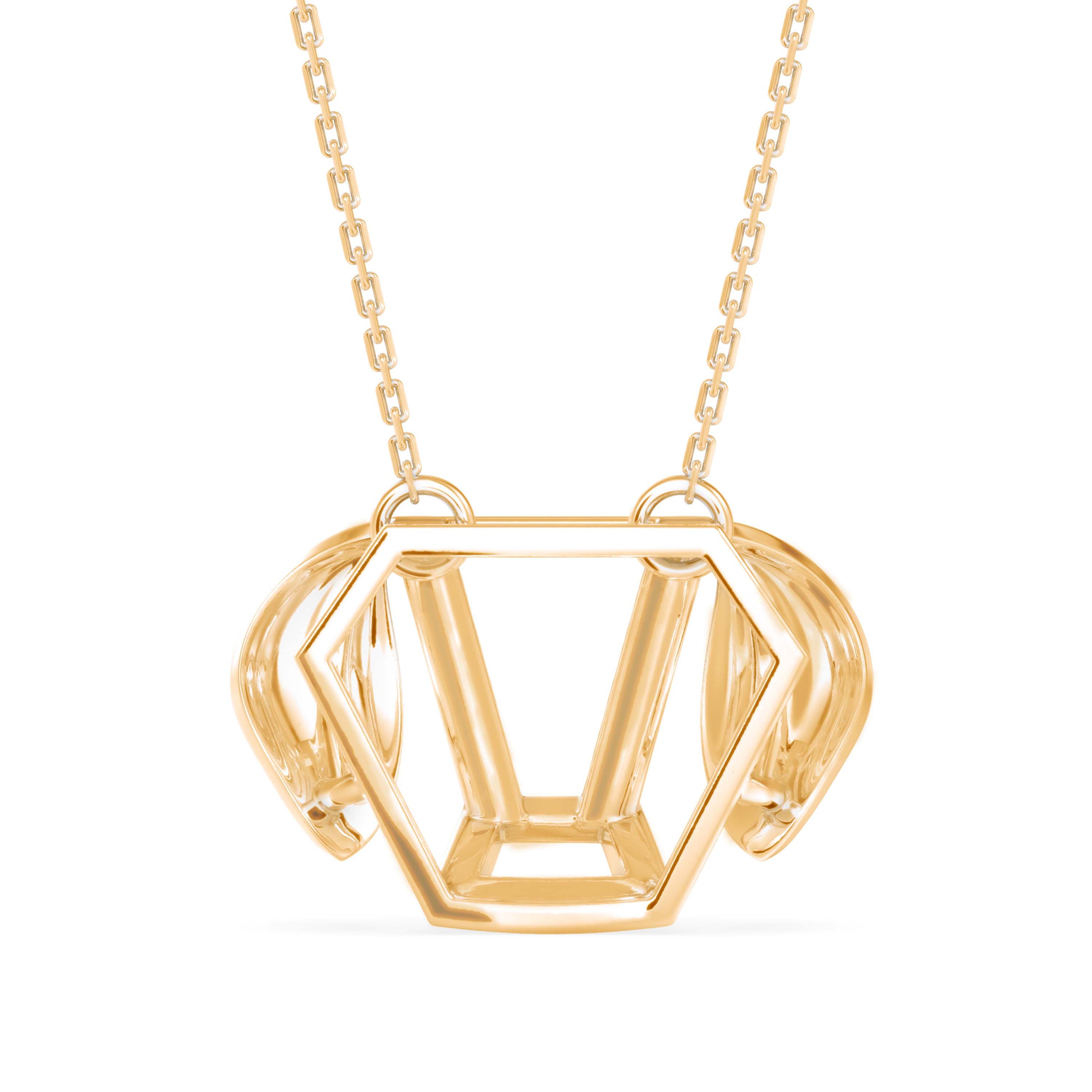 The Faithful Dog 0.10ct Lab-Grown Diamond Pendant 14K Yellow with VVS/VS - 5